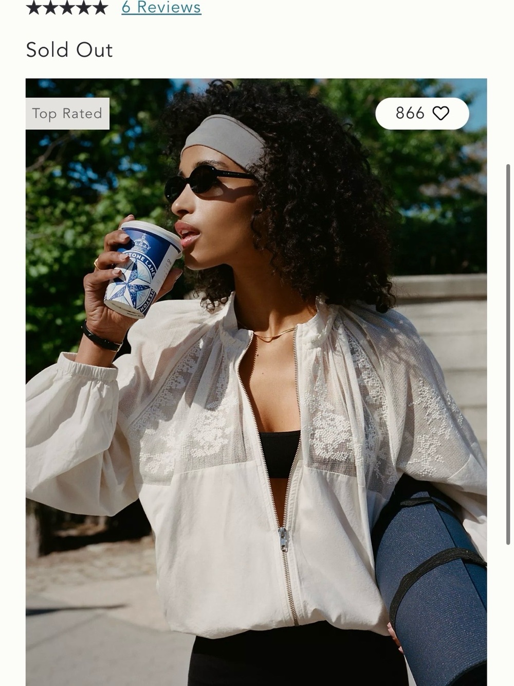 Anthropologie Cream Lace-Panel Bomber Jacket